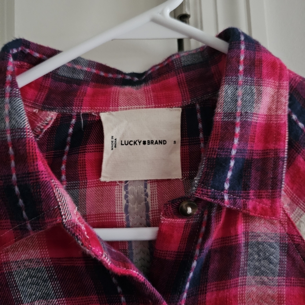 Lucky Brand Oversized Plaid Tunic - Picture 7 of 9